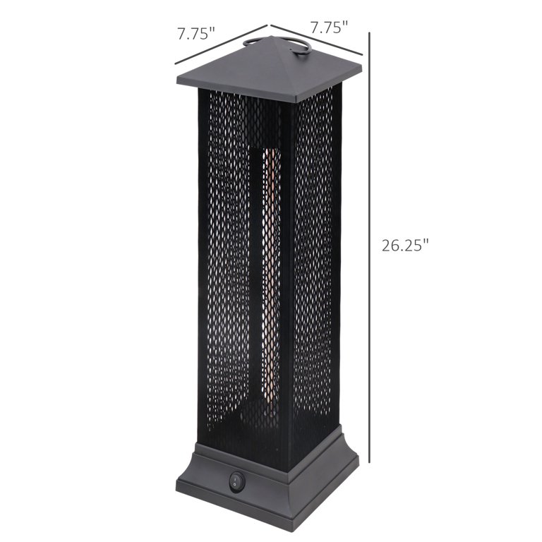 Outsunny Electric Patio Heater with Tip-Over Protection, 1500W Outdoor  Heater, Space Infrared Heater with IP54 Rating, Handle and Flocking Finish,  Black - Walmart.com