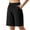 Black, variant on AherBiu Cotton Linen Shorts for Women Lightweight High Waisted Straight Leg Summer Shorts with Pockets