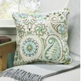thumbnail image 2 of Ellis Curtain Paisley Prism - Almohada Con Estampado Floral Jacobeo, 17 X 17 Pulgadas, Color Café Con Leche, 2 of 2