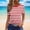 Red, variant on Puyaiuu Women Crew Neck Short Sleeve Striped T Shirts Soft Loose Basic Casual Daily Summer Tees Purple M Birthday Gift