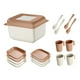 thumbnail image 3 of Juegos de vajilla, cubiertos y utensilios, caja reutilizable, apilable y portátil para adultos, estilo nórdico. Estilo A, 3 of 7