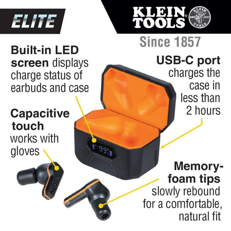 Klein Tools hot Noise Canceling Bluetooth Jobsite Earbuds