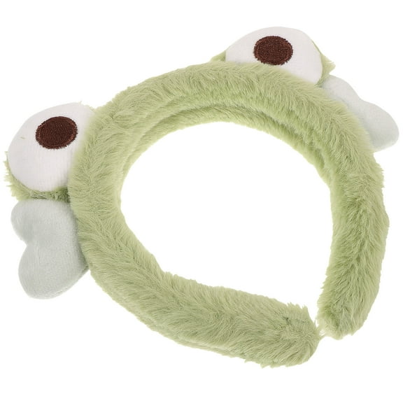 Toyvian Comfortable Green Plush Headband for Spa, Makeup, and Face Washing