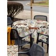 thumbnail image 5 of Outdoor Tablecloth with Umbrella Hole for Patio/Picnic/Party/Camping, Horse Waterproof Table Cloth Square Cover Washable, Rustic Spring Floral Summer Botanical (54"x 54"), 5 of 8