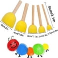 thumbnail image 5 of 29Pcs Kids Painting Brushes Set, Early Learning Kids Sponge Paint Brush Set, Washable Mini Flower Craft Painting Shapes Stamps Drawing Tools for Kids Toddlers Art Supplies Gifts, 5 of 8