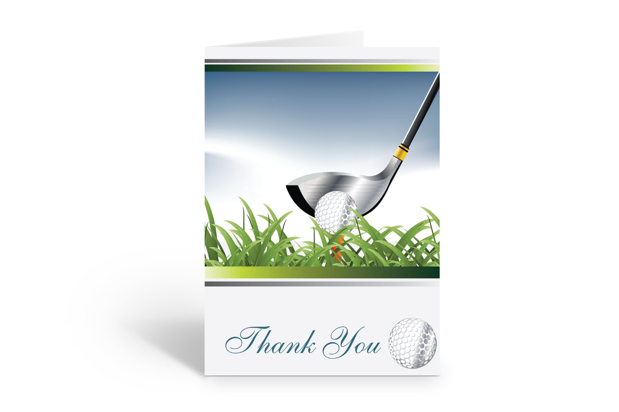 Golfing Theme Thank You Note Card 10 Boxed Cards & Envelopes B14159