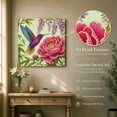 thumbnail image 3 of Bamboo Forest Hummingbird DIY Framed Pearl Painting Kit, Special Shaped Drill Diamond Art Painting Kit, Pearl Gem Art, 20x20cm, 3 of 16