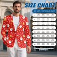 thumbnail image 7 of KUIFORTI Christmas Santa Men's Blazer Skin-friendly Sport Coat Notched Lapel Suit Jacket for Wedding Prom Party Working, 7 of 7