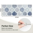 thumbnail image 5 of Blue and White Geometric Quatrefoil Pattern Kitchen Rug Mat,Kitchen Runner Rugs Non Skid Washable,Decorative Kitchen Floor Mats for Kitchen,Sink,Laundry,17"X47", 5 of 5