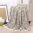 thumbnail image 4 of Faux Fur Shar Pei Throw Blanket, Fluffy Cozy Snow Leopard Throw for Couch Living Room Bedroom Home Décor, Snow Leopard 50\, 4 of 7