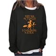 thumbnail image 2 of TIMIFIS Mode Automne Femmes Imprimé Col Rond Manches Longues Chandail en Molleton Ample Haut Pull Blouse Hauts Femmes, 2 of 5