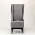 thumbnail image 6 of Wingback Dining Chair Vintage Retro Sofa Side Chair Upholstered Armless Accent Chair Gray, 6 of 9