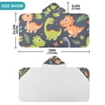 thumbnail image 3 of Cute Dinosaur and Leaf Toddler Hooded Beach Towel 24" x 50" Kids Bath Towels Soft Quick Dry for Swim Pool Boys Girls, 3 of 7