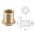 thumbnail image 3 of Uxcell 8x12x15mm Flange Sleeve Bearings Sintered Bronze Self-Lubricating Bushing 4 Pack, 3 of 6