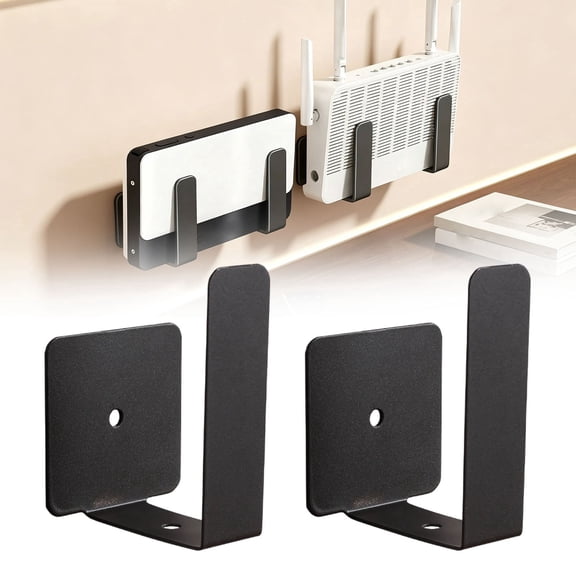 2 Pack No Drill U-Shaped Wall Storage Hooks, Punch-Free Heavy Duty Wall Mount Rack for Bathroom Towels Toiletries Household Organizer, Black & White Optional