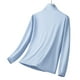 thumbnail image 5 of Abrigo y chaquetas casuales de manga larga sin capucha para mujer, abrigo deportivo liso informal de manga larga con cremallera, resistente al sol, de alta elasticidad, de nailon., 5 of 7