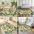 thumbnail image 4 of Area Rugs 5'x7', Lemon Leaves Carpet Runner Indoor Outdoor Rugs Home Decor Aesthetic, Farm Botancal Planr Leaf Green Yellow Non Slip Mats Washable Accent Rug for Living Room Bedroom, 4 of 8