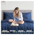 thumbnail image 3 of TiaGOC King Comforter Set - 7 Pieces Pintuck Bed in A Bag King - Comforters King Size - Comforter Set with Sheets, Comforter, Flat Sheet, Fitted Sheet and Pillowcases & Shams, Navy, 3 of 6