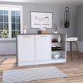thumbnail image 2 of TUHOME Ginger Kitchen Island Engineered Wood Kitchen Islands in  Multi-color, 2 of 9