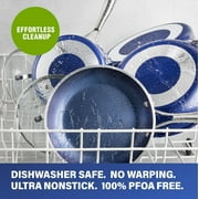 Granitestone Diamond 20 Pc Pots and Pans Set Non Stick Cookware Set with Mineral and Diamond Coating, Pot and Pan Set with Bakeware Set and Utensils, Non Stick Pots and Pan Set, Blue
