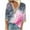 Pink Plus Size Blouse for Women_f, variant on CYMMPU Spring Tops Lace V Neck 3/4 Sleeve Fall Fashion Shirts Flower Pattern Tunic Tops Boho Blouses for Women Dressy Casual Loose Fit Business Elegant Work Topss XL