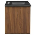 thumbnail image 5 of Modway Transmit 36" Wall-Mount Bathroom Vanity in Walnut Black, 5 of 8