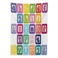 thumbnail image 3 of Ambesonne Science Tablecloth Rectangular Table Cover, Lower Case Blocks, 52"x70", Multicolor, 3 of 4