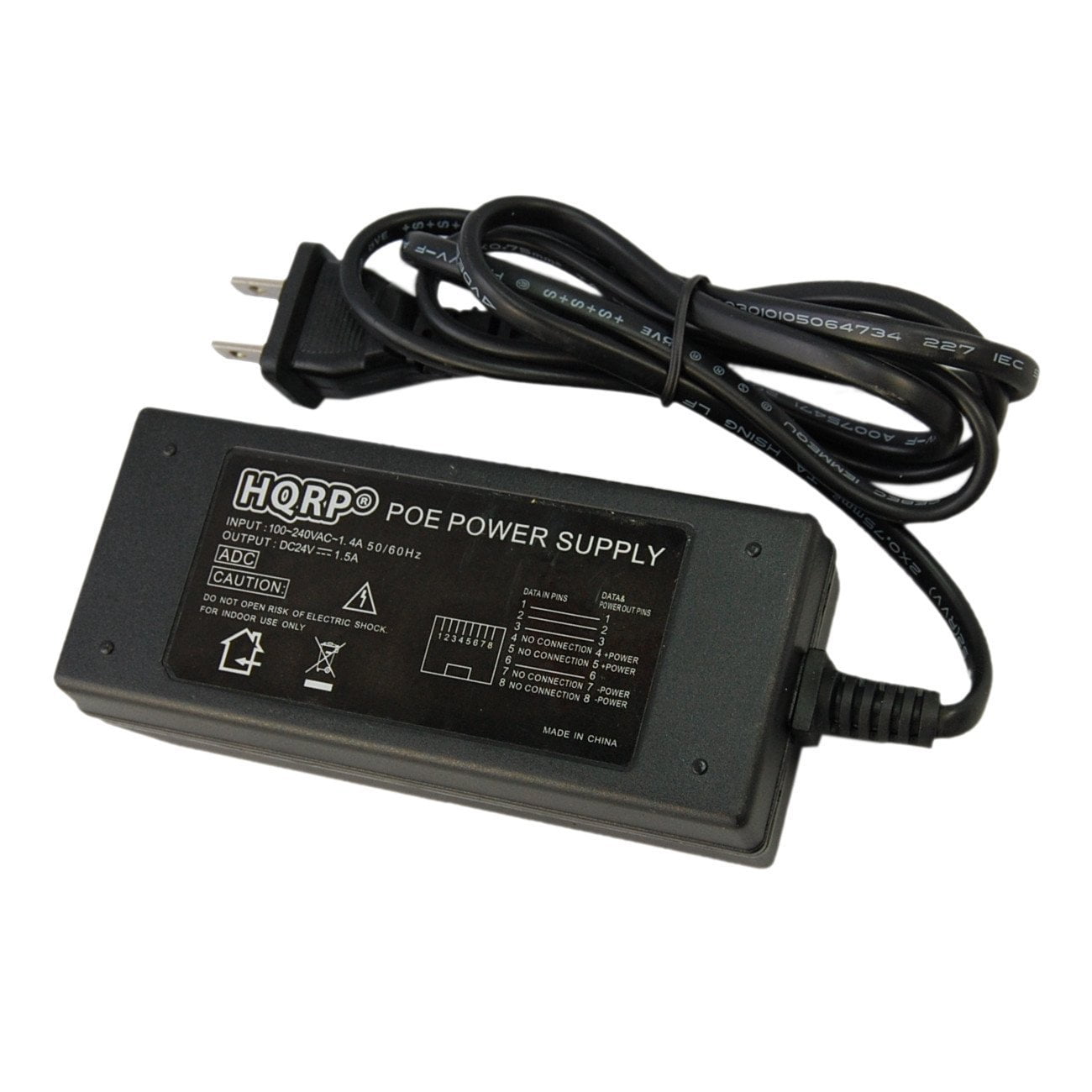 HQRP 24V POE Injector Power Supply for IP Camera Wireless Network Access Point