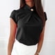 thumbnail image 2 of Moda mujer verano Casual manga corta cuello redondo Pullove blusa sólida camiseta Wmkox8yi  bvn1583, 2 of 9