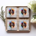thumbnail image 4 of Watercolor Drip English Springer Spaniel Pop Art Colorful Portrait Artwork Set of 4 Stone Coasters Springers Dog Lover Gifts 4x4in Absorbent Soapstone Coaster - 01009, 4 of 5
