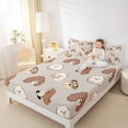 thumbnail image 4 of Homewish Boys Girls Cute Dogs Full Size Sheets 4-Piece,Cartoon Animal Breathable Bed Sheets,Kawaii Pets Lightweight Sheet Sets,Lightweight Room Decor, 4 of 7
