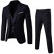 thumbnail image 1 of Conjunto de traje de 3 piezas para hombre, chaqueta sólida con un botón, chaleco, pantalones, conjunto de negocios V, 1 of 1
