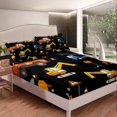thumbnail image 2 of YST Excavator Fitted&nbsp;Sheet for Boys Teens Toddler Youth, Construction Vehicle Bed&nbsp;Sheets Queen Size Tractor Bulldozer Truck Bed&nbsp;Set Car Room Decor, Luxury Microfiber 3Pcs, No Top Sheet, 2 of 4