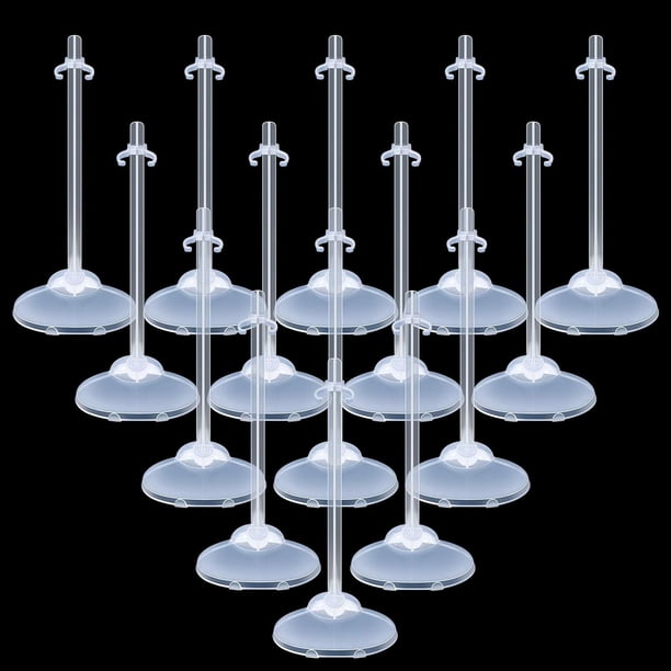 20 Piezas Soportes para Muñecas Soportes de Exhibición Soportes para Muñecas Mini Soporte de Exhibición para Muñecas de 11 a 13 Pulgadas (Transparente)