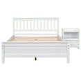 thumbnail image 6 of iYofe Pine Wood Bed Frame Bedroom Furniture Set, Full Platform Bed with a Storage Nightstand, White Bed Frame Full Size for Boys Girls Teens Adults, No Box Spring Needed, 6 of 13