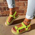 thumbnail image 1 of Sandalias de paja con suela de mimbre para mujer con sandalias de una palabra con suela gruesa Wmkox8yii  shjk2693, 1 of 2