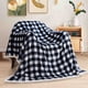 thumbnail image 1 of Manta de Franela Polar de 130 X 150 Cm, Cálida y Suave, de Microfibra Acanalada, a Rayas, para Sofá, Cama, Acogedora, Ligera, para Todas Las Estaciones, para Decoración de Sofá, Manta para Siesta, Re, 1 of 6