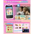 thumbnail image 4 of Prysyed Kids Toy Phone for Toddlers 3.5" Touchscreen, Christmas Birthday Unicorns Gifts for 3 4 5 6 7 8 Years Old Girls, Electronic Learning Toy for Girls Age 3-11 with Dual Camera 8G SD Card, 4 of 7