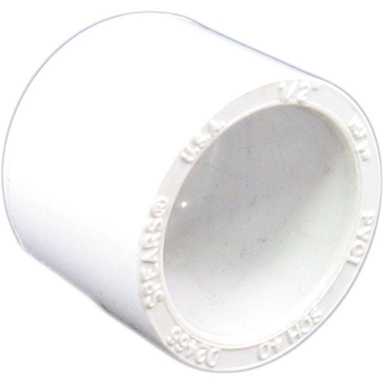 PVCCAP12 Schedule 40 PVC Slip Cap, 1/2 Inch