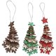 thumbnail image 1 of Colgante de madera de Navidad, 3 piezas Adornos para árbol de Navidad Adornos navideños (copo de nieve), 1 of 3