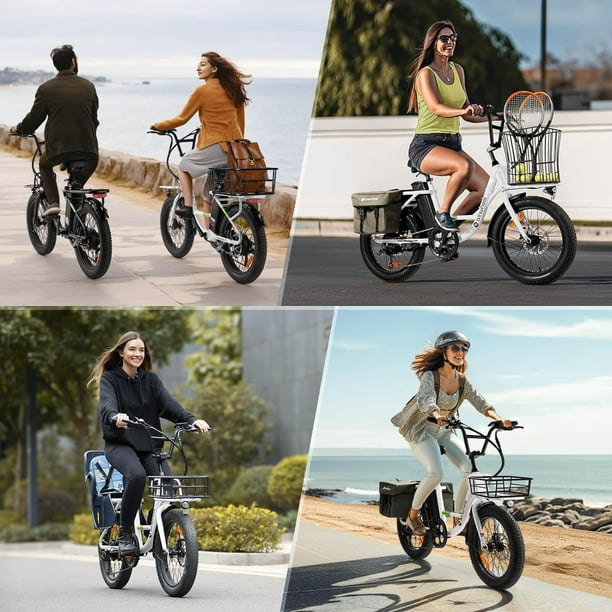 isinwheel U7 Electric Bike for Adults 500W Cargo Ebike Upto 88km 20mph 26 Electric Bicycles with 48V 10.4h Removable Battery Walmart