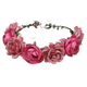 thumbnail image 1 of Corona de rosas ajustable, diadema para mujer y niña, corona de pelo romántica, Tiara, boda, fiesta de cumpleaños MFZFUKR CPB-DE-LYY882-6, 1 of 5