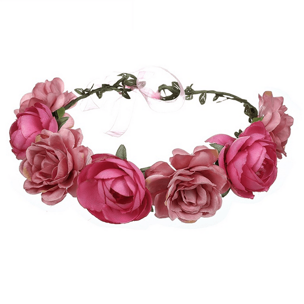 Corona de rosas ajustable, diadema para mujer y niña, corona de pelo romántica, Tiara, boda, fiesta de cumpleaños MFZFUKR CPB-DE-LYY882-6