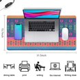 thumbnail image 5 of Long Mouse Pads for Desk,Colorful Pioneer Flower Striped Pattern Desk Mats on Top Of Desks, Desk Mouse Pad Extra Large with 3mm Non-Slip Base and Stitched Edge for Gaming,Office,Work,Home 31.5"x15.7", 5 of 6