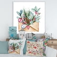 thumbnail image 2 of Designart 'Merry Christmas Greeting Card Envelope' Traditional Framed Canvas Wall Art Print, 2 of 5