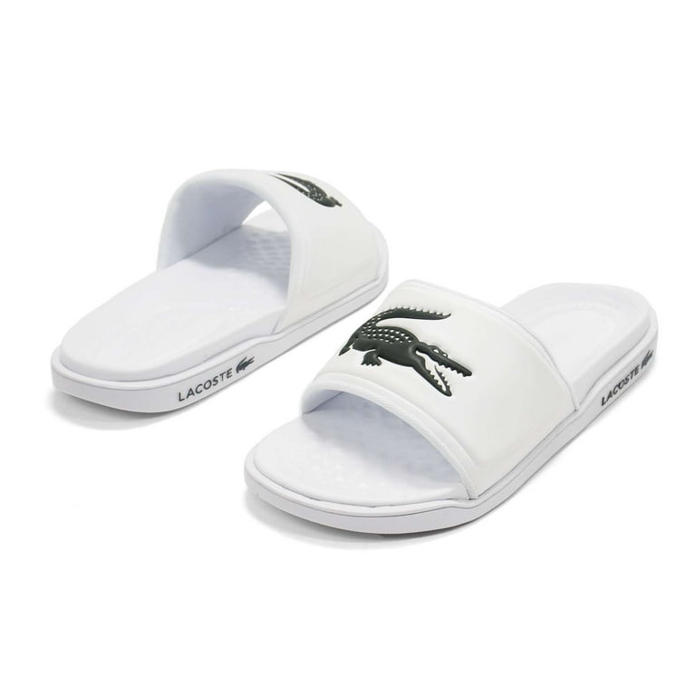 Mens lacoste sliders sale top