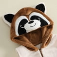 thumbnail image 6 of Cjfdfy Newborn Baby Boy Girls Halloween Raccoon Costume Outfit Raccoon Fleece Sleeveless Hooded Romper With Stockings Set Cute Baby Animal Halloween Fall Winter Clothes 0-18 Months, 6 of 9