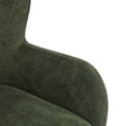 thumbnail image 6 of Christopher Knight Home Mid-Century Modern Velvet Wingback Accent Chair with Birch Legs, Olive Green, 6 of 9