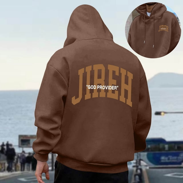 WILLBEST Sudadera con Capucha para Hombre, De Manga Larga, Informal, Cómoda, con Cordón Ajustable para Deportes Al Aire Libre y Uso Diario Mediana