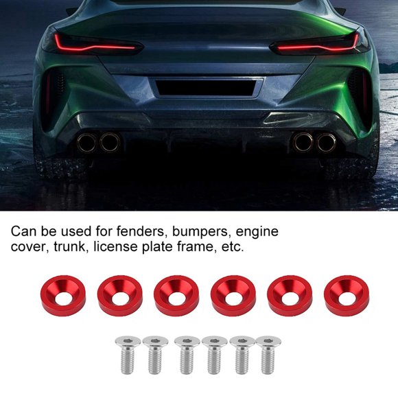 Washer, Engine Bay Dress Up Kit Car Bumper Washer, 6pcs Lightweight And Durable For Car Motorcycle